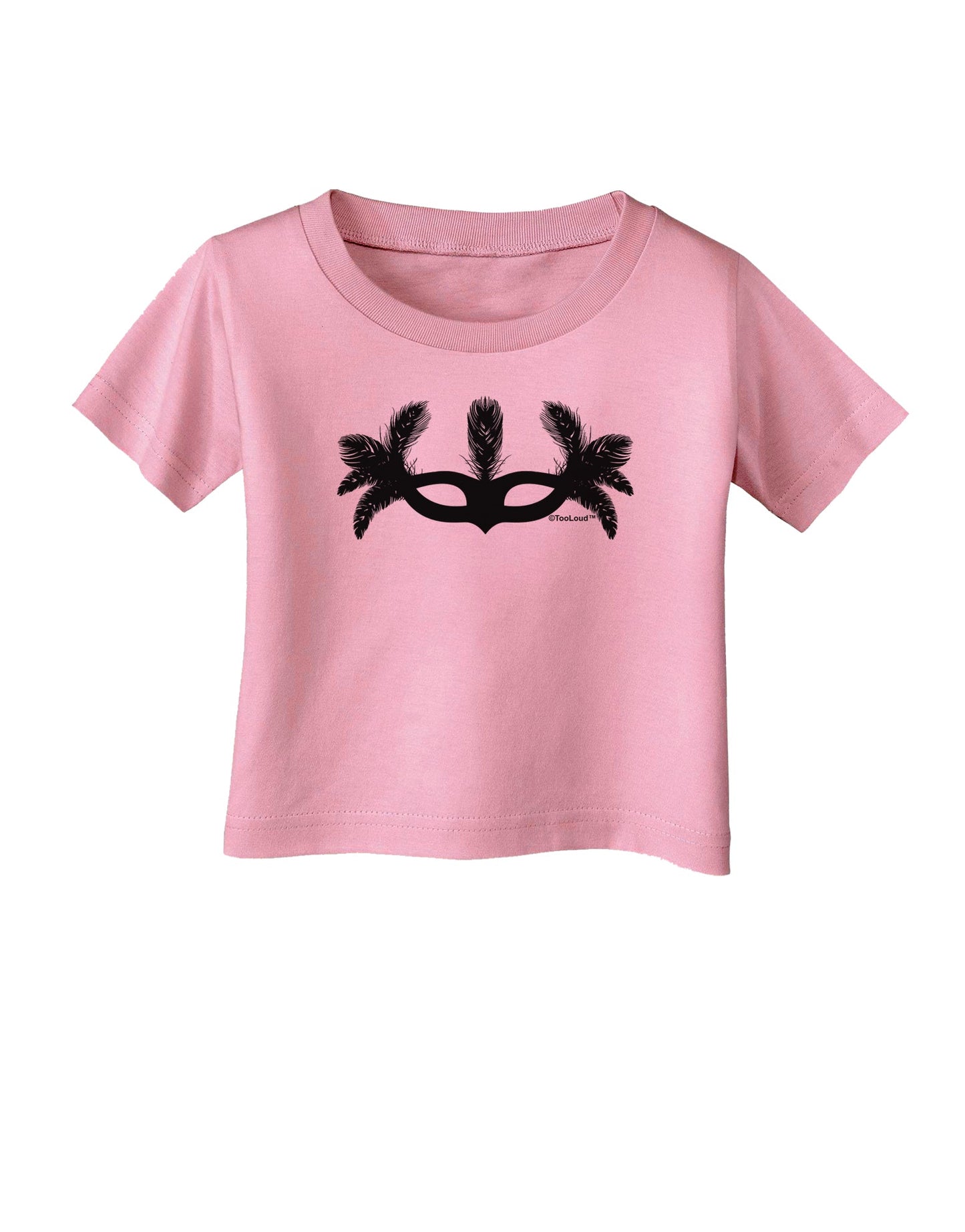 Masquerade Mask Silhouette Infant T-Shirt by TooLoud-Infant T-Shirt-TooLoud-Candy-Pink-06-Months-Davson Sales