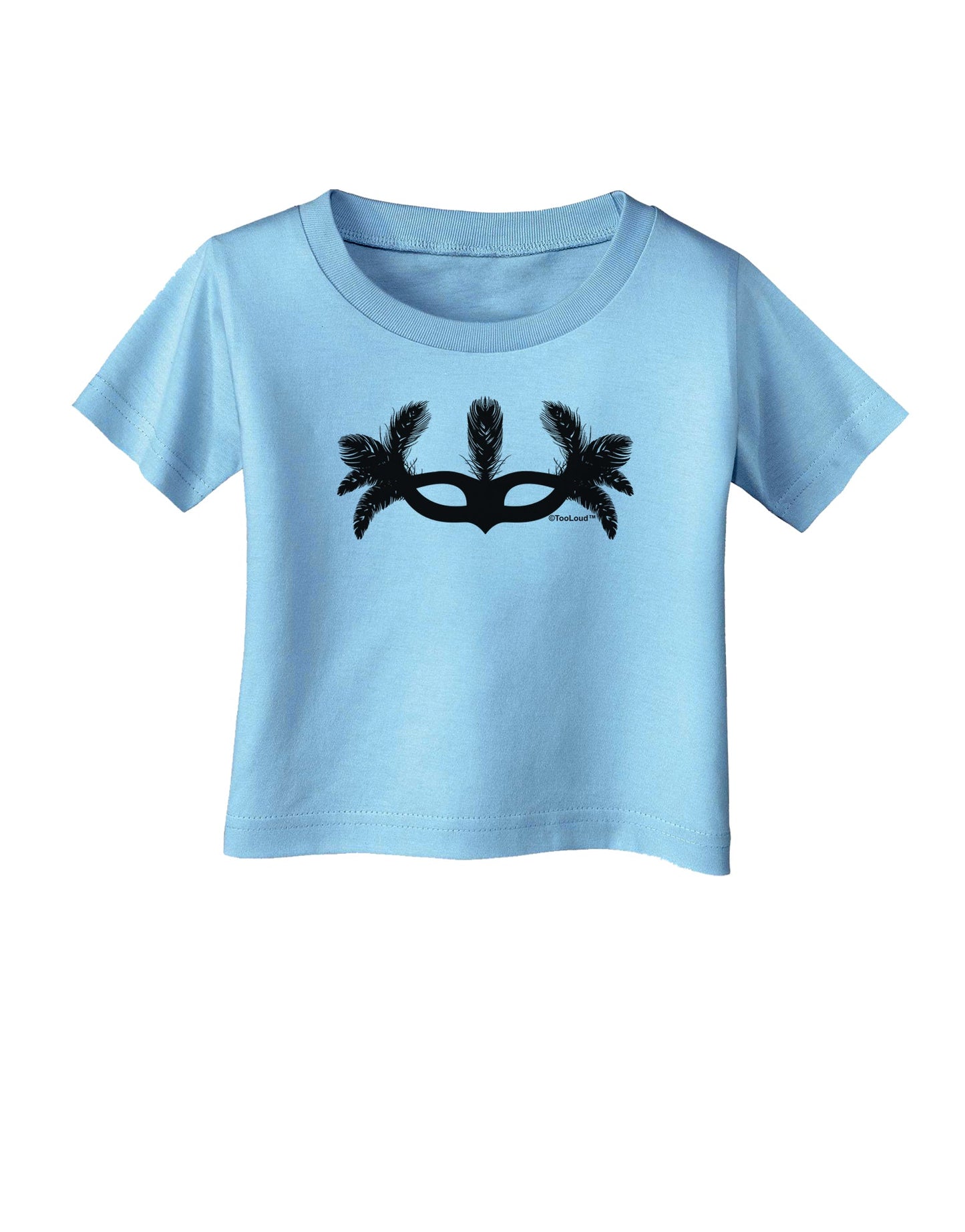 Masquerade Mask Silhouette Infant T-Shirt by TooLoud-Infant T-Shirt-TooLoud-Aquatic-Blue-06-Months-Davson Sales