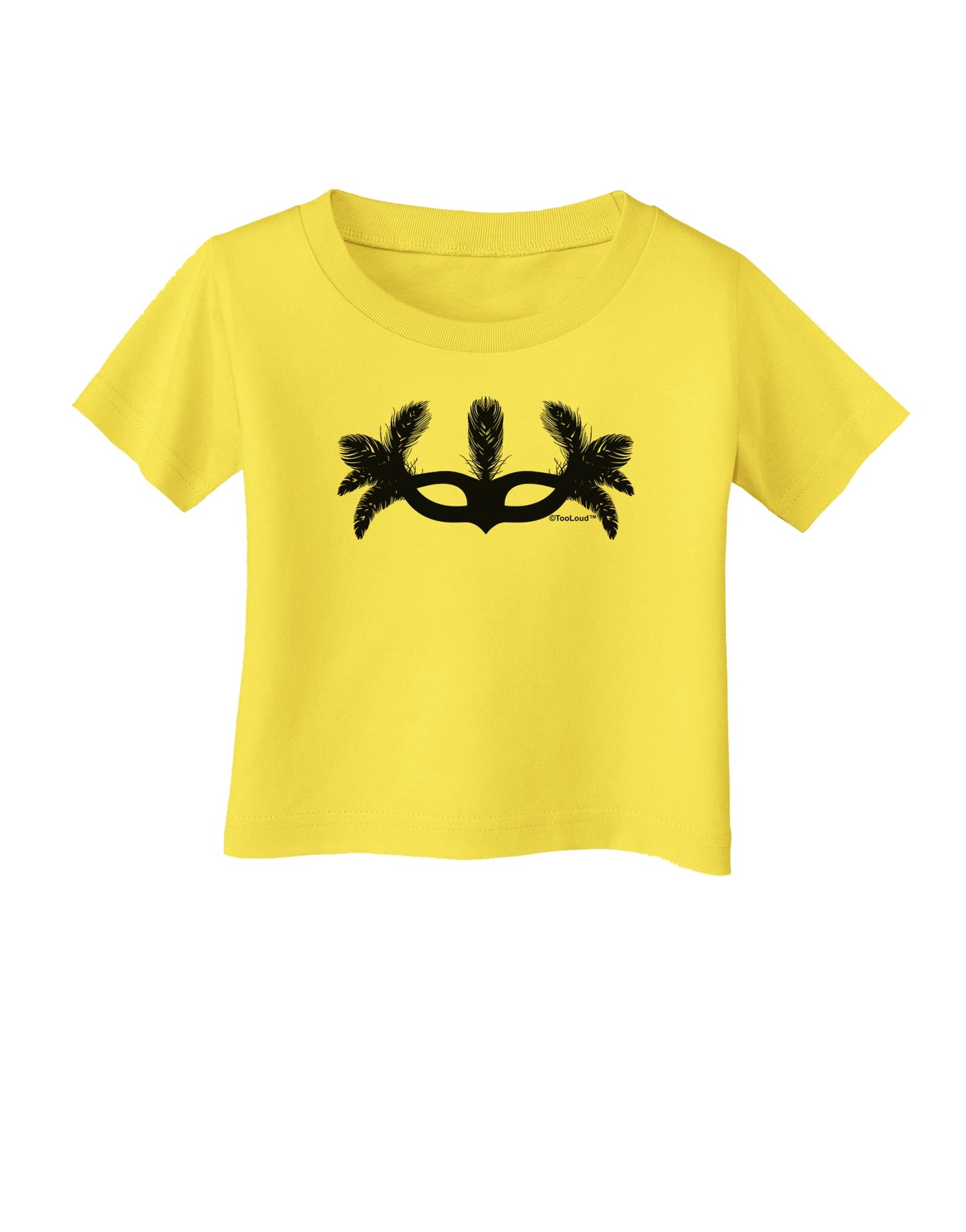 Masquerade Mask Silhouette Infant T-Shirt by TooLoud-Infant T-Shirt-TooLoud-Yellow-06-Months-Davson Sales