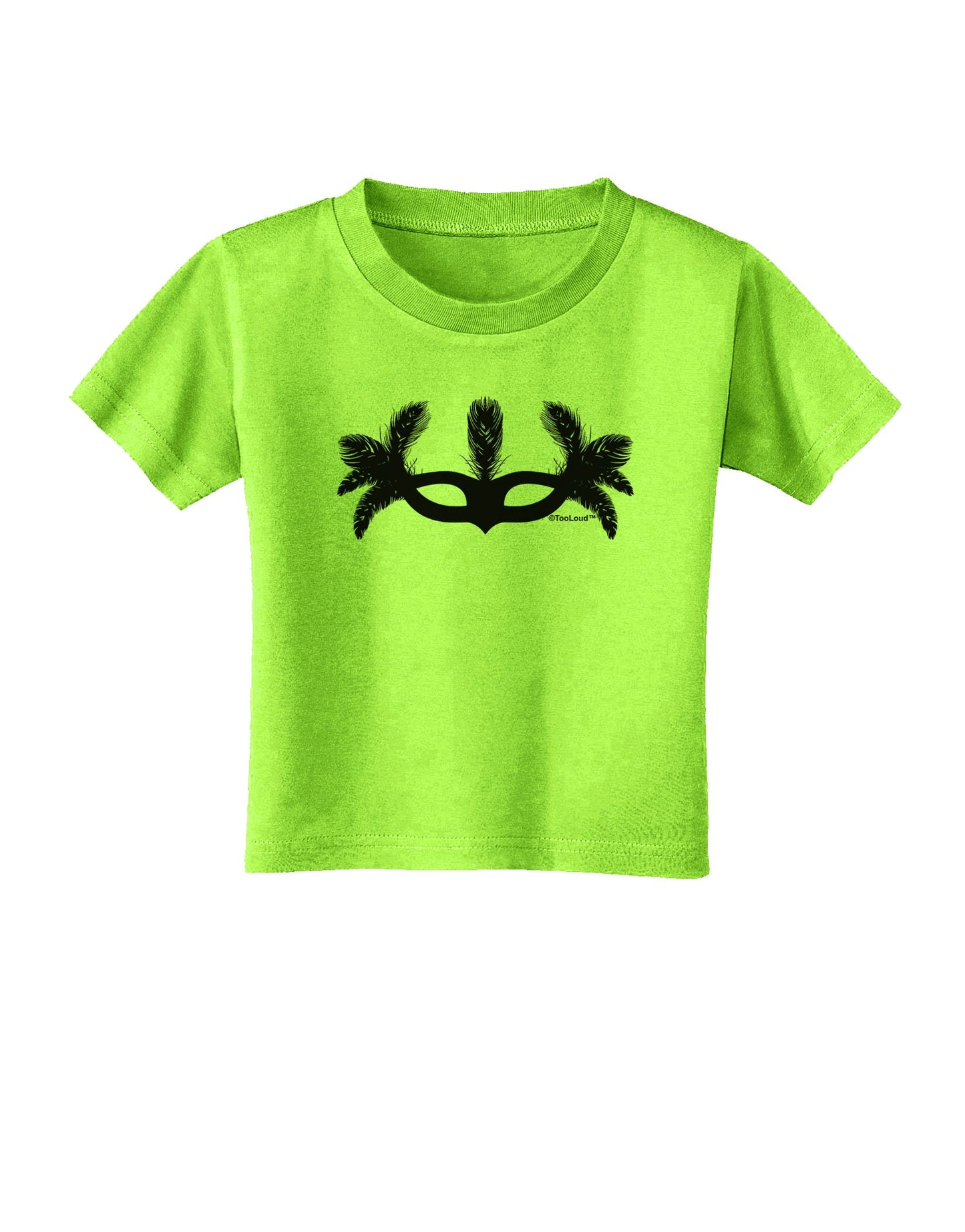 Masquerade Mask Silhouette Toddler T-Shirt by TooLoud-Toddler T-Shirt-TooLoud-Lime-Green-2T-Davson Sales