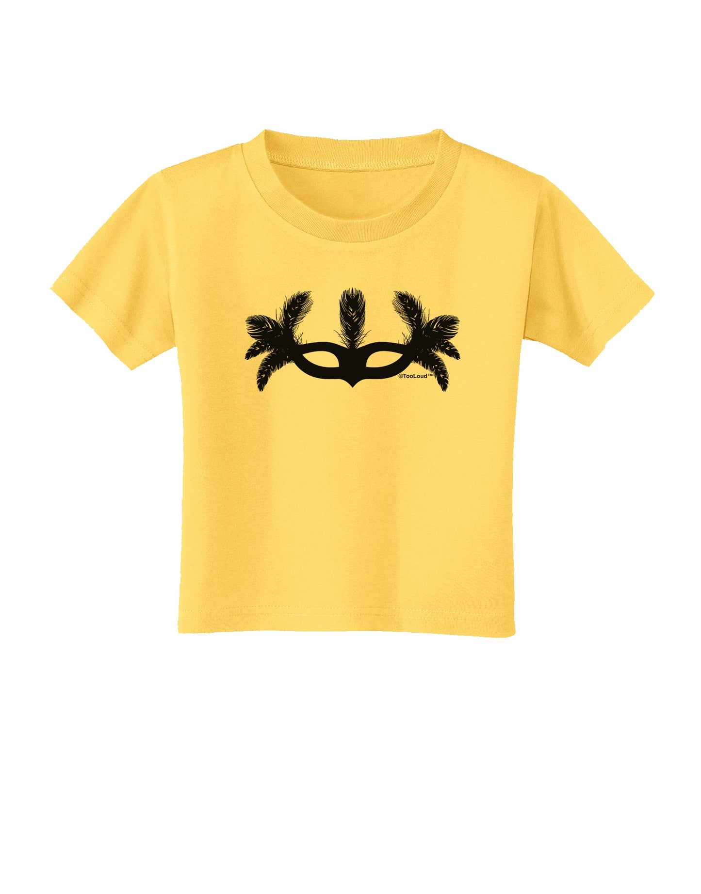 Masquerade Mask Silhouette Toddler T-Shirt by TooLoud-Toddler T-Shirt-TooLoud-Yellow-2T-Davson Sales