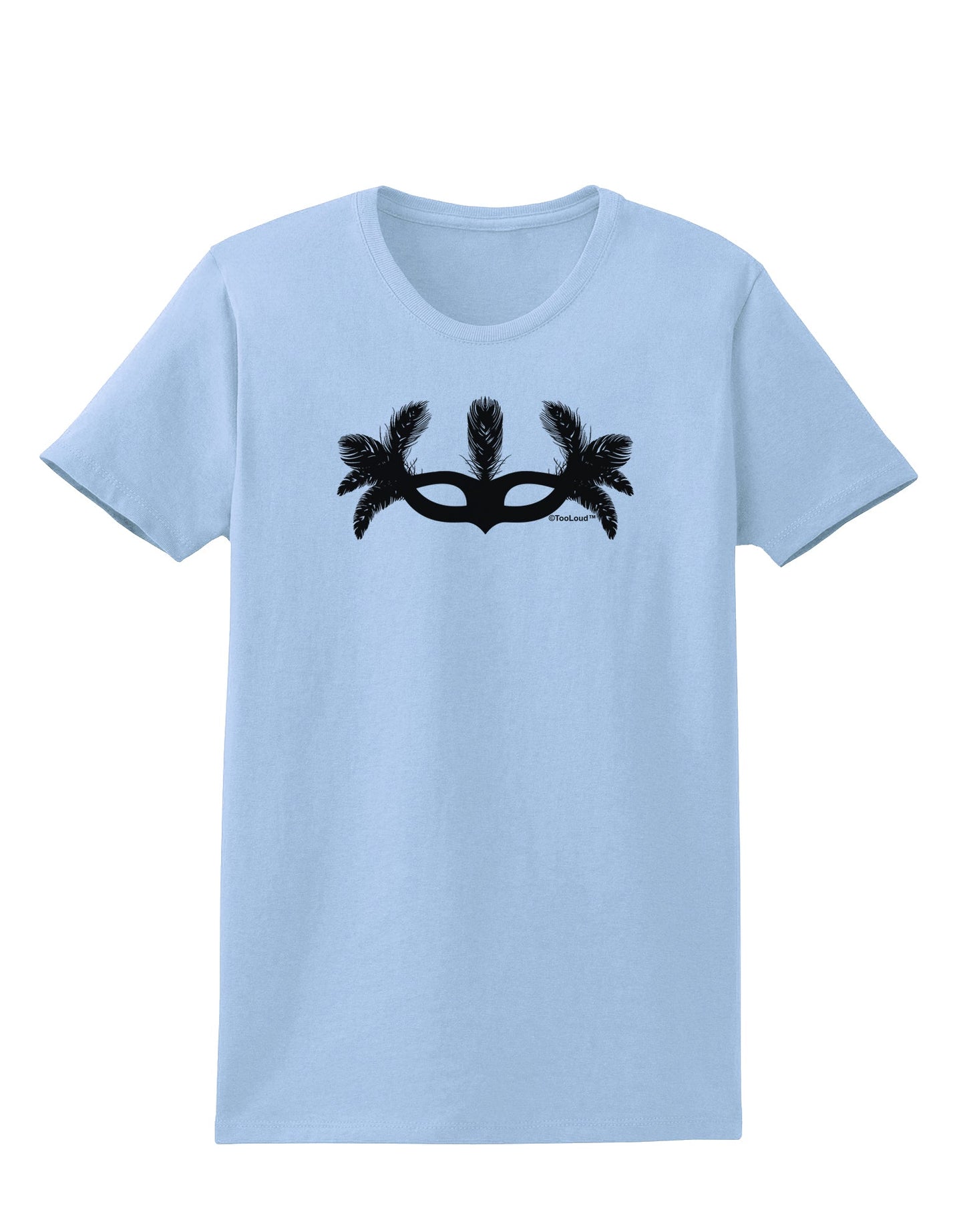 Masquerade Mask Silhouette Womens T-Shirt by TooLoud-Womens T-Shirt-TooLoud-Light-Blue-X-Small-Davson Sales