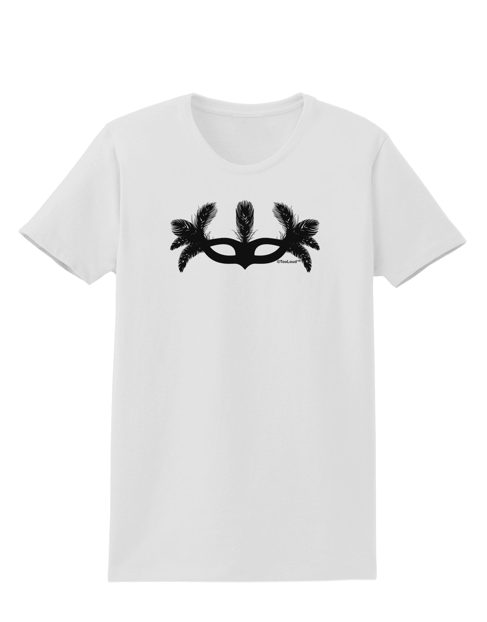 Masquerade Mask Silhouette Womens T-Shirt by TooLoud-Womens T-Shirt-TooLoud-White-X-Small-Davson Sales