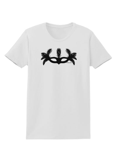 Masquerade Mask Silhouette Womens T-Shirt by TooLoud-Womens T-Shirt-TooLoud-White-X-Small-Davson Sales