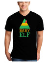 Matching Christmas Design - Elf Family - Baby Elf Adult Dark V-Neck T-Shirt by TooLoud-Mens V-Neck T-Shirt-TooLoud-Black-Small-Davson Sales