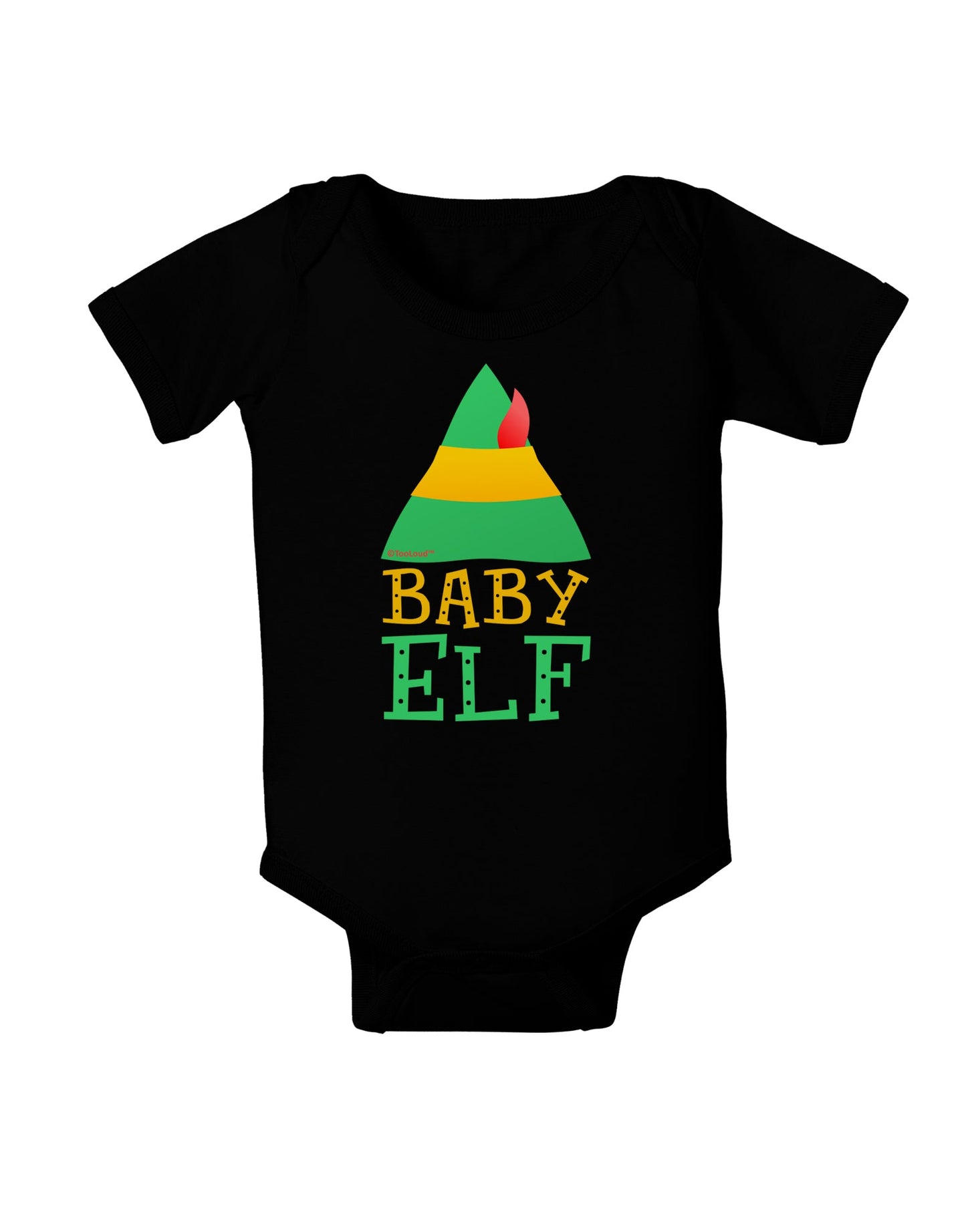 Matching Christmas Design - Elf Family - Baby Elf Baby Romper Bodysuit Dark by TooLoud-Baby Romper-TooLoud-Black-06-Months-Davson Sales