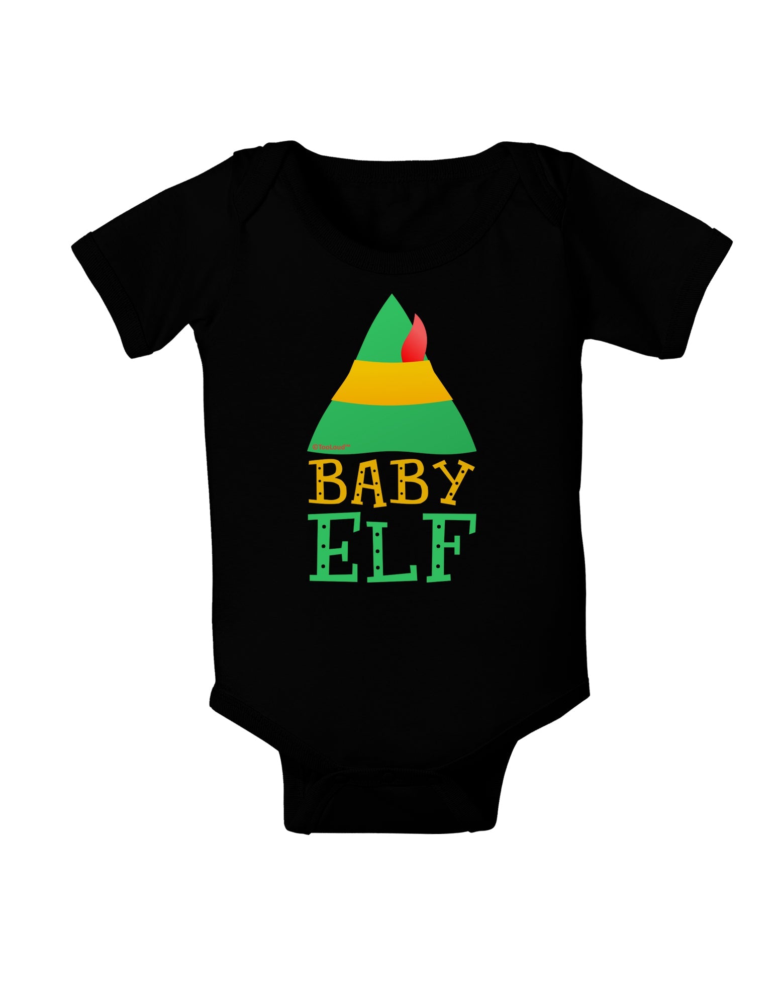 Matching Christmas Design - Elf Family - Baby Elf Baby Romper Bodysuit Dark by TooLoud-Baby Romper-TooLoud-Black-06-Months-Davson Sales