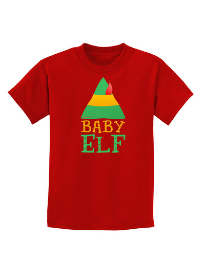 Matching Christmas Design - Elf Family - Baby Elf Childrens Dark T-Shirt by TooLoud-Childrens T-Shirt-TooLoud-Red-X-Small-Davson Sales