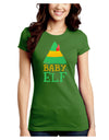 Matching Christmas Design - Elf Family - Baby Elf Juniors Crew Dark T-Shirt by TooLoud-T-Shirts Juniors Tops-TooLoud-Kiwi-Green-Juniors Fitted X-Small-Davson Sales