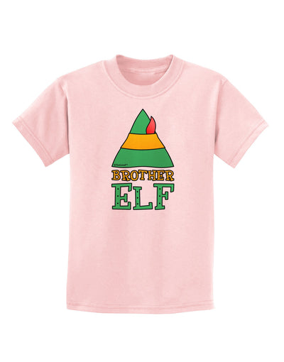 Matching Christmas Design - Elf Family - Brother Elf Childrens T-Shirt-Childrens T-Shirt-TooLoud-PalePink-X-Small-Davson Sales