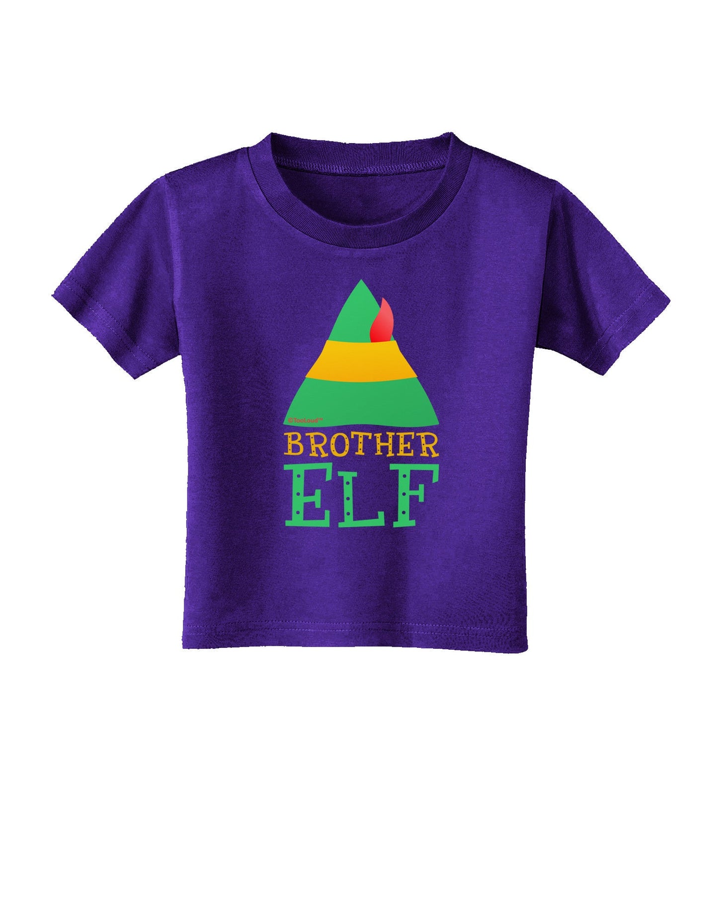 Matching Christmas Design - Elf Family - Brother Elf Toddler T-Shirt Dark-Toddler T-Shirt-TooLoud-Purple-2T-Davson Sales