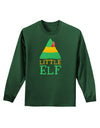 Matching Christmas Design - Elf Family - Little Elf Adult Long Sleeve Dark T-Shirt by TooLoud-TooLoud-Dark-Green-Small-Davson Sales