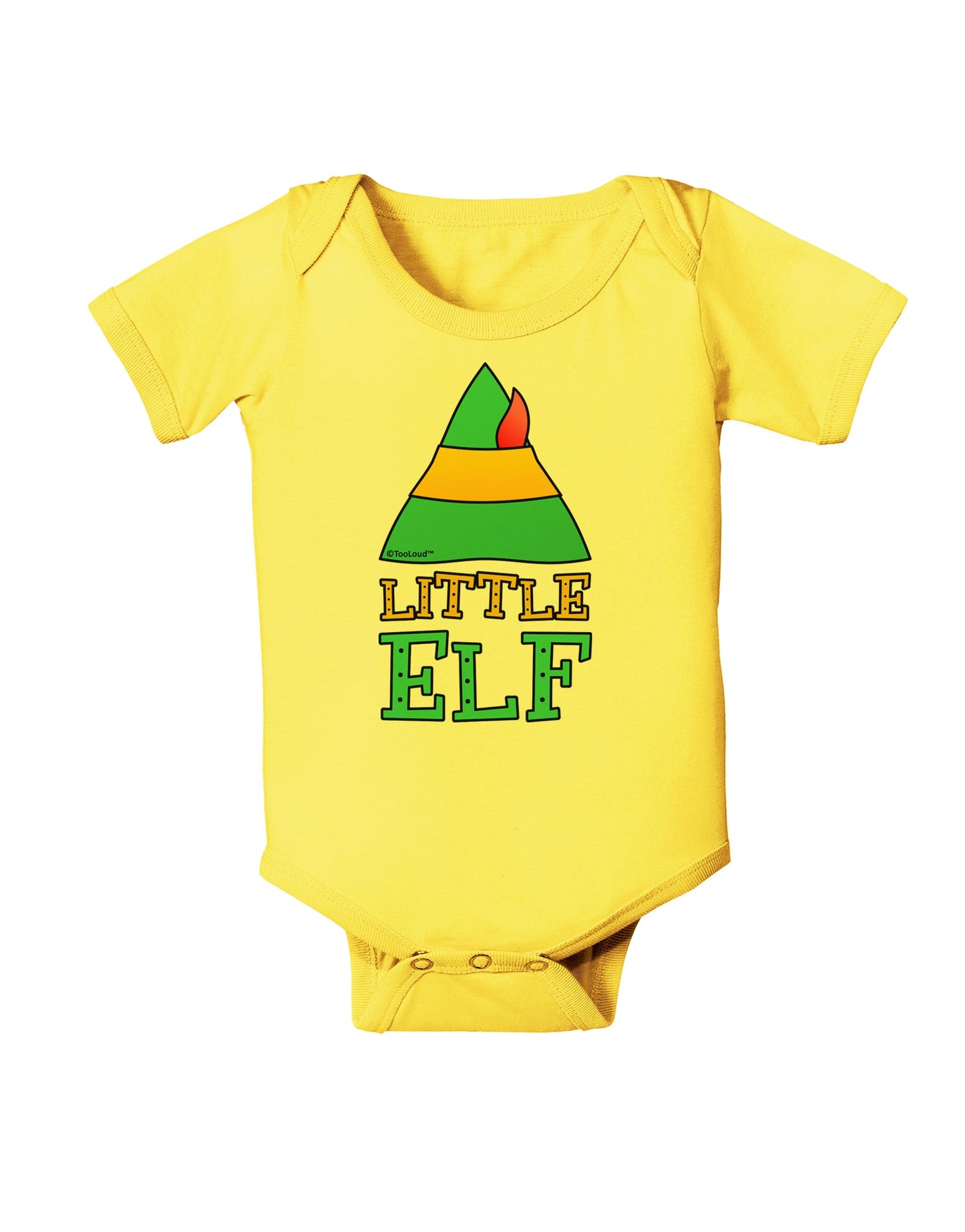 Matching Christmas Design - Elf Family - Little Elf Baby Romper Bodysuit by TooLoud-Baby Romper-TooLoud-Yellow-06-Months-Davson Sales