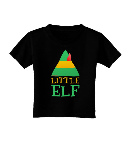Matching Christmas Design - Elf Family - Little Elf Toddler T-Shirt Dark by TooLoud-Toddler T-Shirt-TooLoud-Black-2T-Davson Sales
