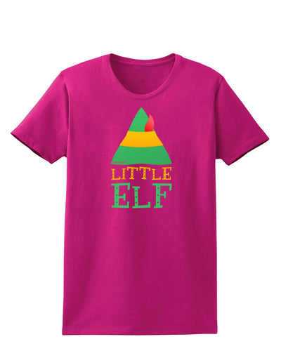 Matching Christmas Design - Elf Family - Little Elf Womens Dark T-Shirt by TooLoud-Womens T-Shirt-TooLoud-Hot-Pink-Small-Davson Sales