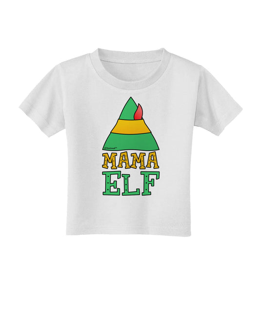 Matching Christmas Design - Elf Family - Mama Elf Toddler T-Shirt-Toddler T-Shirt-TooLoud-White-2T-Davson Sales