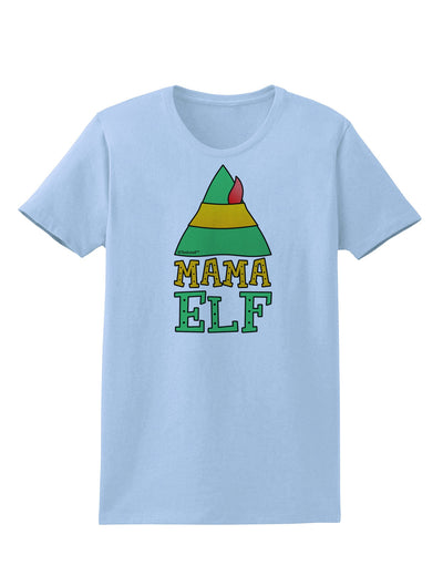 Matching Christmas Design - Elf Family - Mama Elf Womens T-Shirt-Womens T-Shirt-TooLoud-Light-Blue-X-Small-Davson Sales