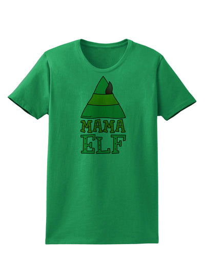 Matching Christmas Design - Elf Family - Mama Elf Womens T-Shirt-Womens T-Shirt-TooLoud-Kelly-Green-X-Small-Davson Sales