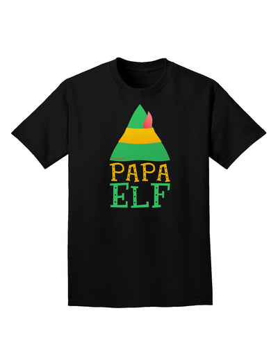 Matching Christmas Design - Elf Family - Papa Elf Adult Dark T-Shirt-Mens T-Shirt-TooLoud-Black-Small-Davson Sales