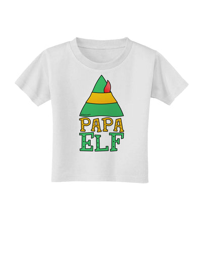 Matching Christmas Design - Elf Family - Papa Elf Toddler T-Shirt-Toddler T-Shirt-TooLoud-White-2T-Davson Sales