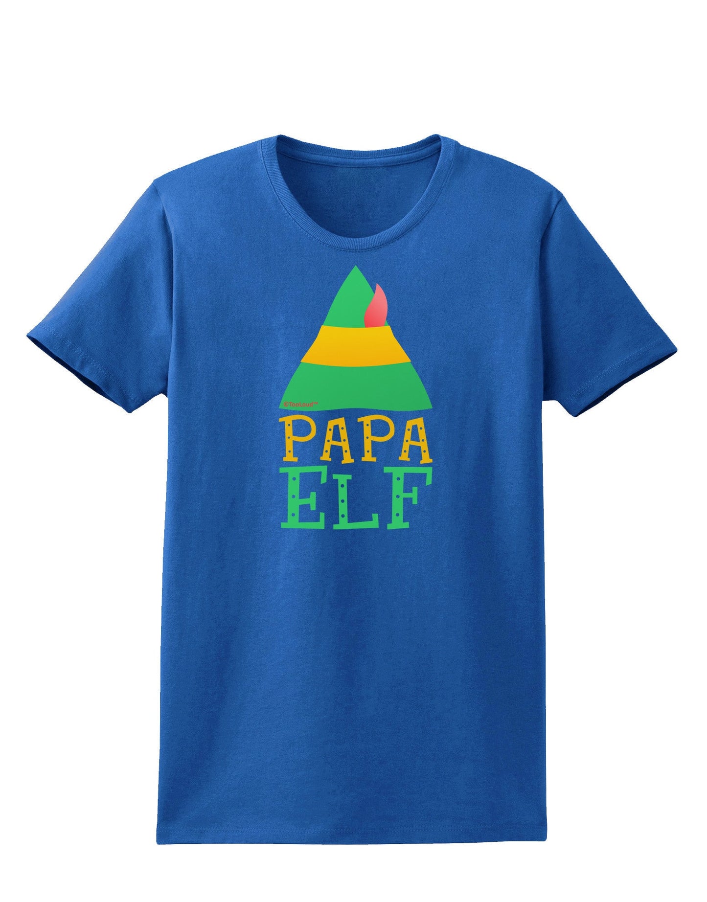 Matching Christmas Design - Elf Family - Papa Elf Womens Dark T-Shirt-Womens T-Shirt-TooLoud-Royal-Blue-X-Small-Davson Sales