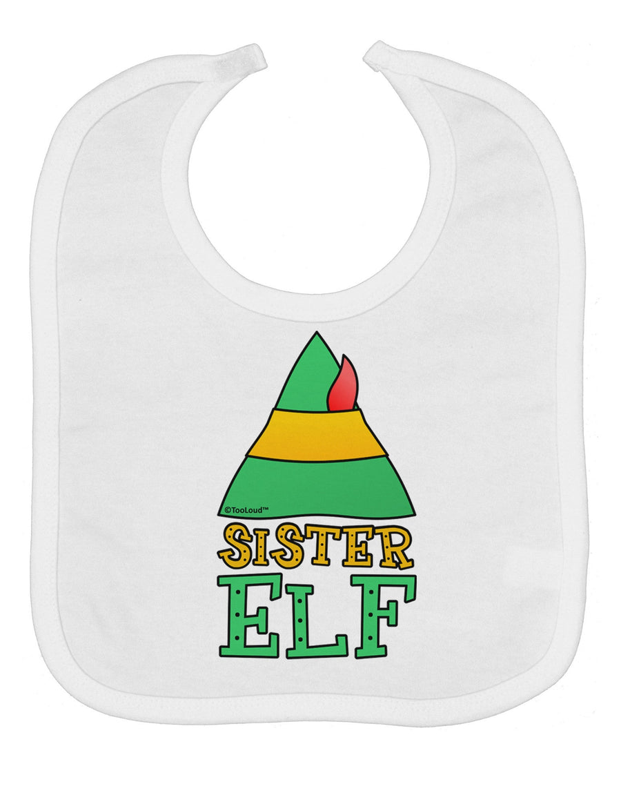 Matching Christmas Design - Elf Family - Sister Elf Baby Bib