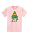 Matching Christmas Design - Elf Family - Sister Elf Childrens T-Shirt-Childrens T-Shirt-TooLoud-PalePink-X-Small-Davson Sales