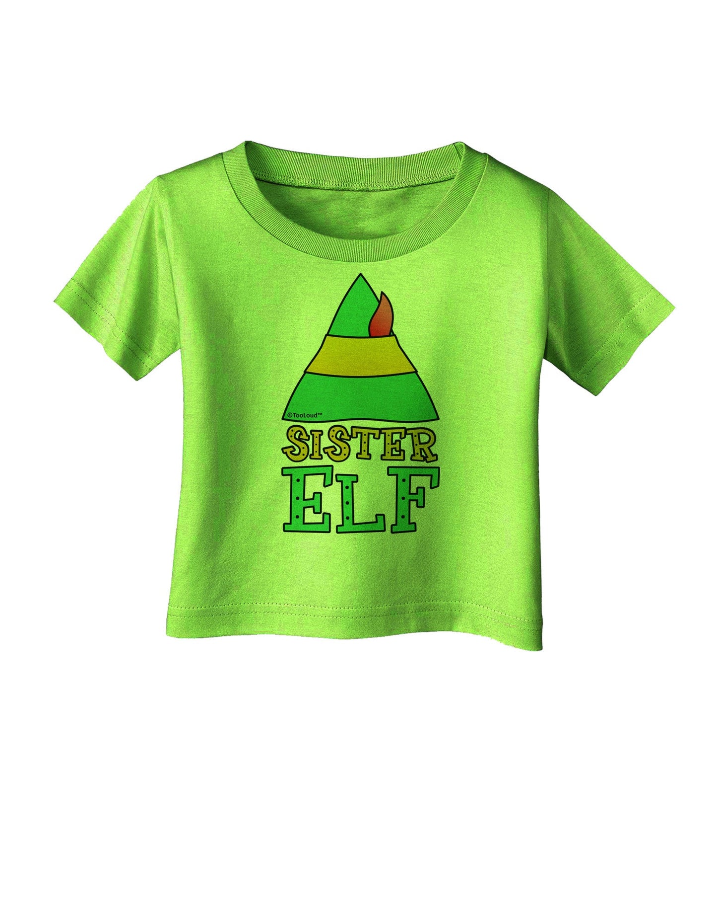 Matching Christmas Design - Elf Family - Sister Elf Infant T-Shirt-Infant T-Shirt-TooLoud-Lime-Green-06-Months-Davson Sales