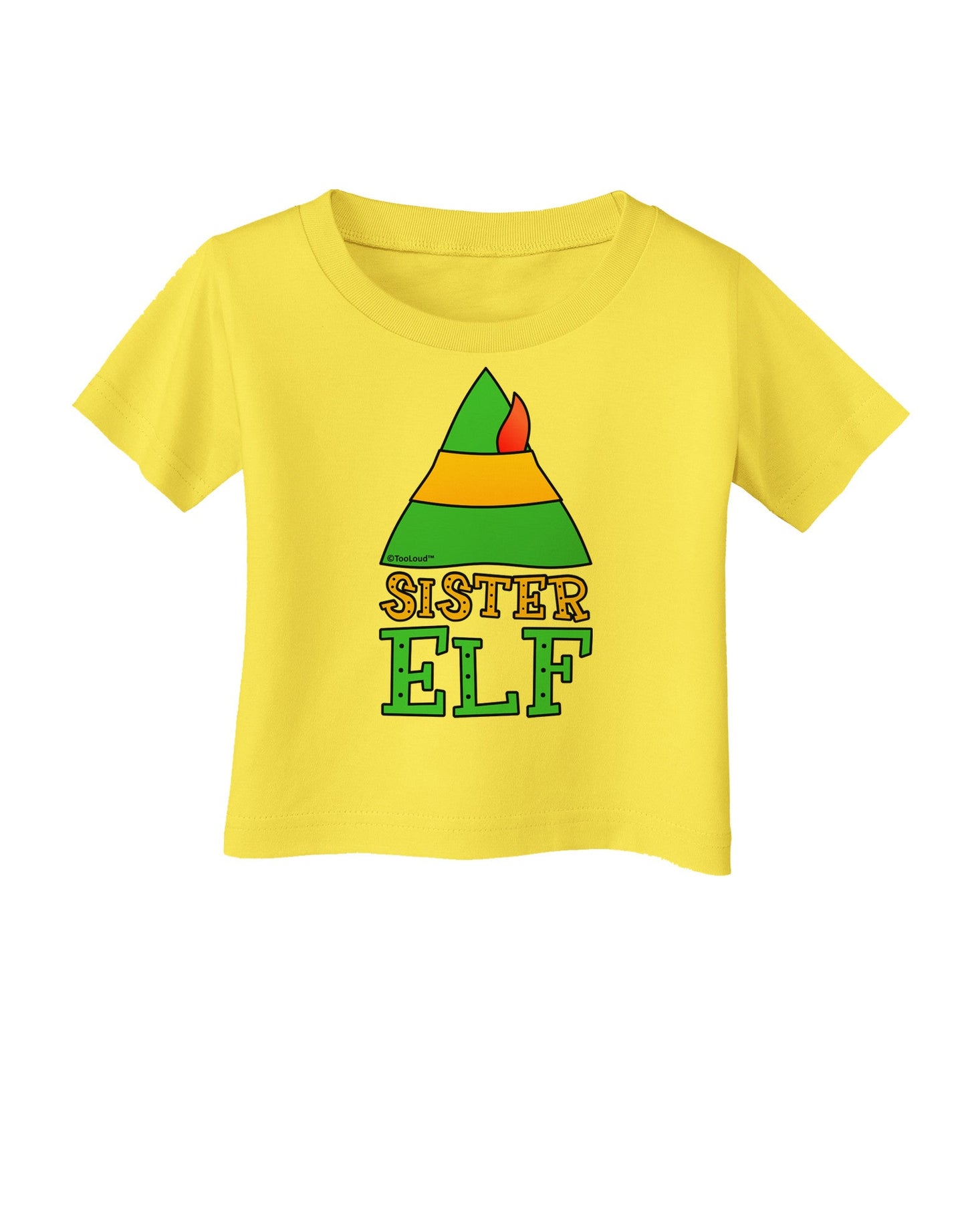 Matching Christmas Design - Elf Family - Sister Elf Infant T-Shirt-Infant T-Shirt-TooLoud-Yellow-06-Months-Davson Sales