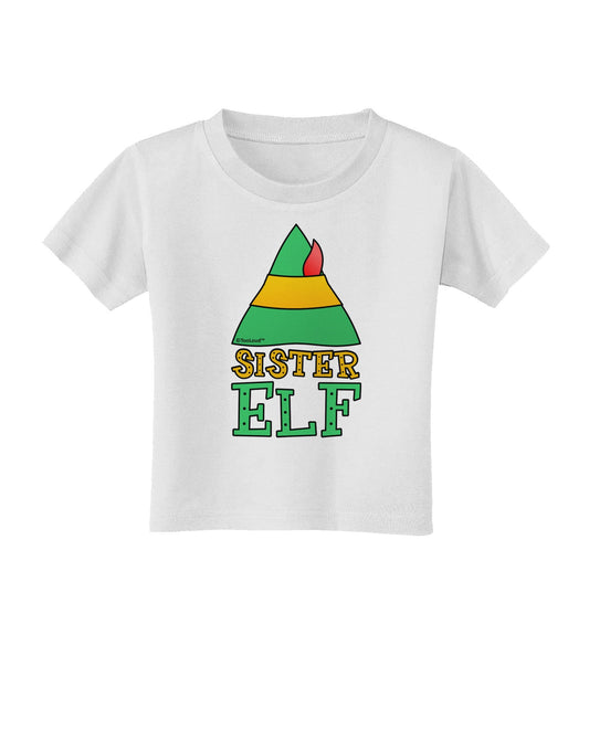 Matching Christmas Design - Elf Family - Sister Elf Toddler T-Shirt-Toddler T-Shirt-TooLoud-White-2T-Davson Sales