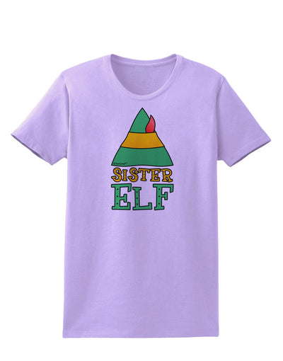 Matching Christmas Design - Elf Family - Sister Elf Womens T-Shirt-Womens T-Shirt-TooLoud-Lavender-X-Small-Davson Sales