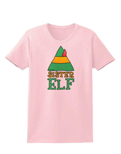 Matching Christmas Design - Elf Family - Sister Elf Womens T-Shirt-Womens T-Shirt-TooLoud-PalePink-X-Small-Davson Sales