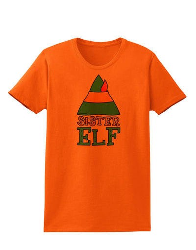 Matching Christmas Design - Elf Family - Sister Elf Womens T-Shirt-Womens T-Shirt-TooLoud-Orange-X-Small-Davson Sales