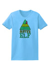 Matching Christmas Design - Elf Family - Sister Elf Womens T-Shirt-Womens T-Shirt-TooLoud-Aquatic-Blue-X-Small-Davson Sales