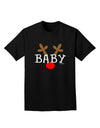 Matching Family Christmas Design - Reindeer - Baby Adult Dark T-Shirt by TooLoud-Mens T-Shirt-TooLoud-Black-Small-Davson Sales