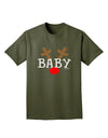 Matching Family Christmas Design - Reindeer - Baby Adult Dark T-Shirt by TooLoud-Mens T-Shirt-TooLoud-Military-Green-Small-Davson Sales