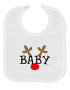 Matching Family Christmas Design - Reindeer - Baby Baby Bib by TooLoud