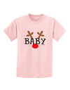 Matching Family Christmas Design - Reindeer - Baby Childrens T-Shirt by TooLoud-Childrens T-Shirt-TooLoud-PalePink-X-Small-Davson Sales