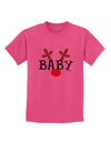 Matching Family Christmas Design - Reindeer - Baby Childrens T-Shirt by TooLoud-Childrens T-Shirt-TooLoud-Sangria-X-Small-Davson Sales