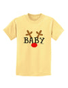 Matching Family Christmas Design - Reindeer - Baby Childrens T-Shirt by TooLoud-Childrens T-Shirt-TooLoud-Daffodil-Yellow-X-Small-Davson Sales