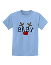 Matching Family Christmas Design - Reindeer - Baby Childrens T-Shirt by TooLoud-Childrens T-Shirt-TooLoud-Light-Blue-X-Small-Davson Sales