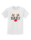 Matching Family Christmas Design - Reindeer - Baby Childrens T-Shirt by TooLoud-Childrens T-Shirt-TooLoud-White-X-Small-Davson Sales