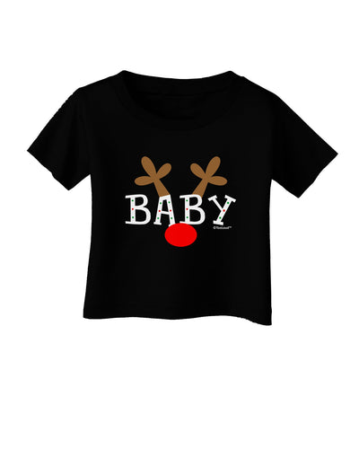 Matching Family Christmas Design - Reindeer - Baby Infant T-Shirt Dark by TooLoud-Infant T-Shirt-TooLoud-Black-06-Months-Davson Sales