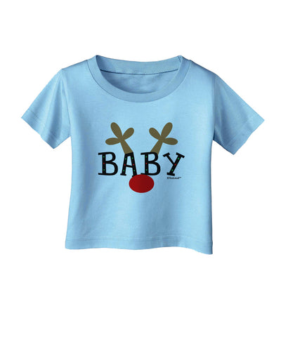 Matching Family Christmas Design - Reindeer - Baby Infant T-Shirt by TooLoud-Infant T-Shirt-TooLoud-Aquatic-Blue-06-Months-Davson Sales