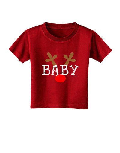 Matching Family Christmas Design - Reindeer - Baby Toddler T-Shirt Dark by TooLoud-Toddler T-Shirt-TooLoud-Clover-Green-2T-Davson Sales