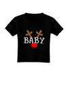 Matching Family Christmas Design - Reindeer - Baby Toddler T-Shirt Dark by TooLoud-Toddler T-Shirt-TooLoud-Black-2T-Davson Sales
