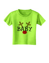 Matching Family Christmas Design - Reindeer - Baby Toddler T-Shirt by TooLoud-Toddler T-Shirt-TooLoud-Lime-Green-2T-Davson Sales