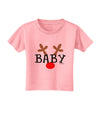 Matching Family Christmas Design - Reindeer - Baby Toddler T-Shirt by TooLoud-Toddler T-Shirt-TooLoud-Candy-Pink-2T-Davson Sales