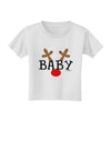 Matching Family Christmas Design - Reindeer - Baby Toddler T-Shirt by TooLoud-Toddler T-Shirt-TooLoud-White-2T-Davson Sales