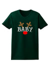 Matching Family Christmas Design - Reindeer - Baby Womens Dark T-Shirt by TooLoud-Womens T-Shirt-TooLoud-Forest-Green-Small-Davson Sales
